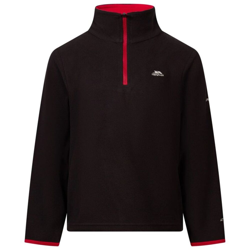 Trespass Boys Etto Airtrap Microfleece / Black/Red